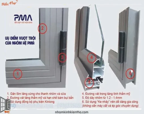 Mặt cắt profile nhôm định hình PMA